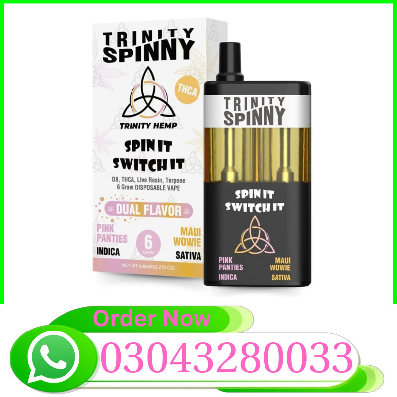 Trinity Hemp Spinny 6G Disposable Vape In Pakistan |03043280033|