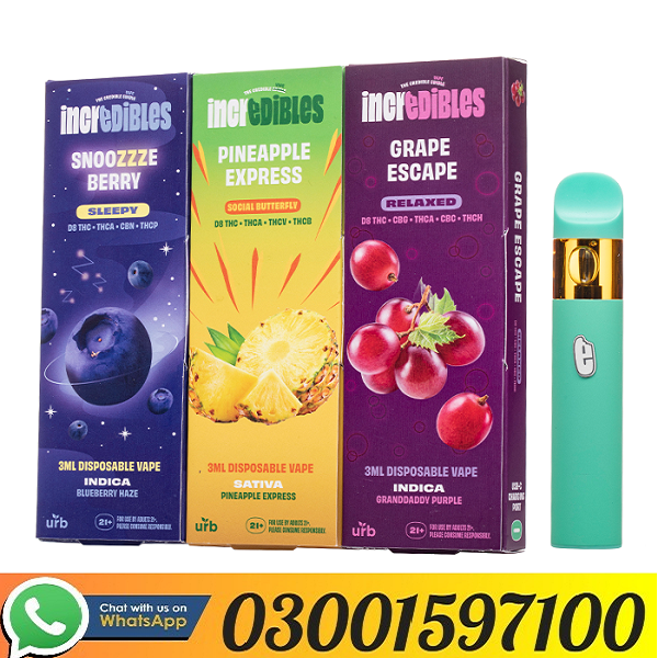 Urb x incredibles disposable 3g price in Karachi {03001597100}