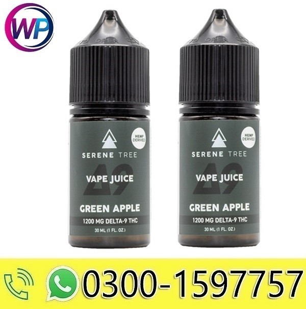 Serene Tree Delta-9 THC Green Apple Vape Juice 1200mg In Faisalabad 03001597757