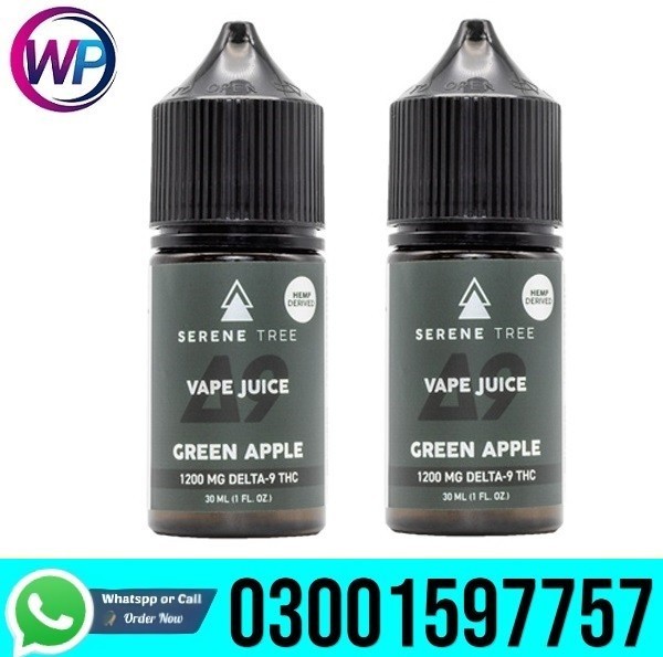 Serene Tree Delta-9 THC Green Apple Vape Juice 1200mg In Lahore - 03001597757