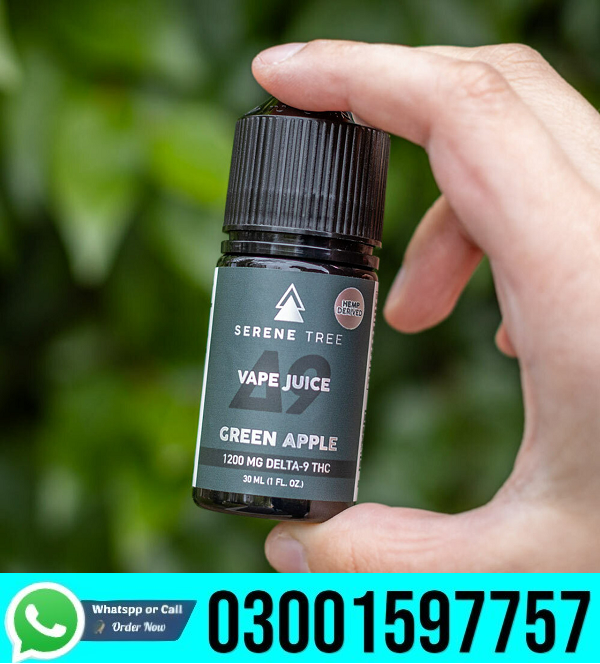 Serene Tree Delta-9 THC Green Apple Vape Juice 1200mg In Lahore - 03001597757