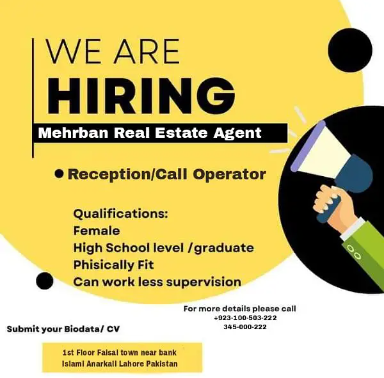 Cooking,housekeeping,maid,recption Job Availble for female 03470503597