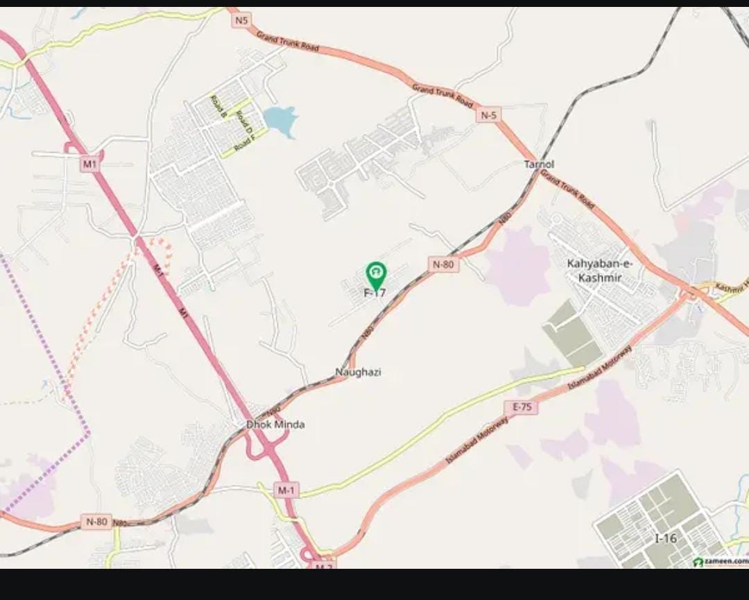 To sale You CAN Find spacious Residental Plot-plot for sale in F-17 islamabad