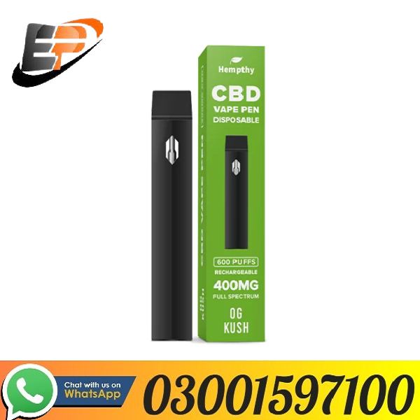 NEW Hempthy 400mg CBD Disposable Vape Price In Lahore - 03001597100 - ETSYPAKISTAN.COM