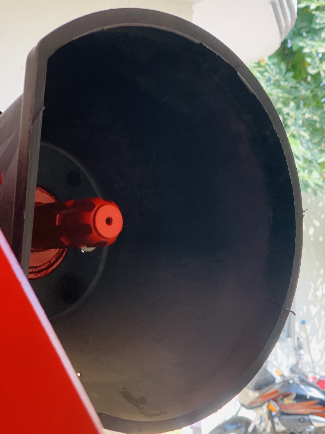 Drum mower hydraulically operated