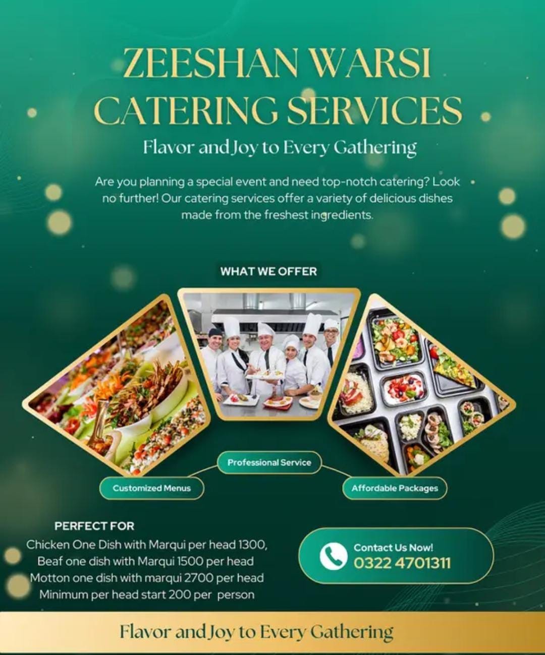 Catering Services in Valencia Town Lahore