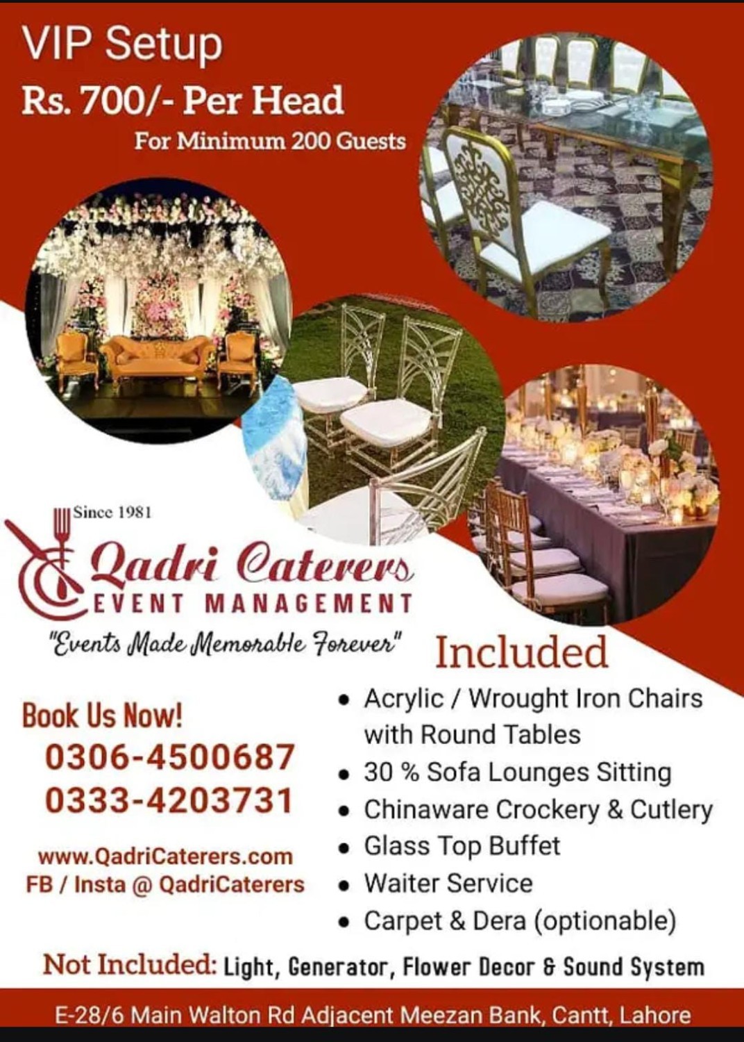 Catering Services in Gullberg Lahore