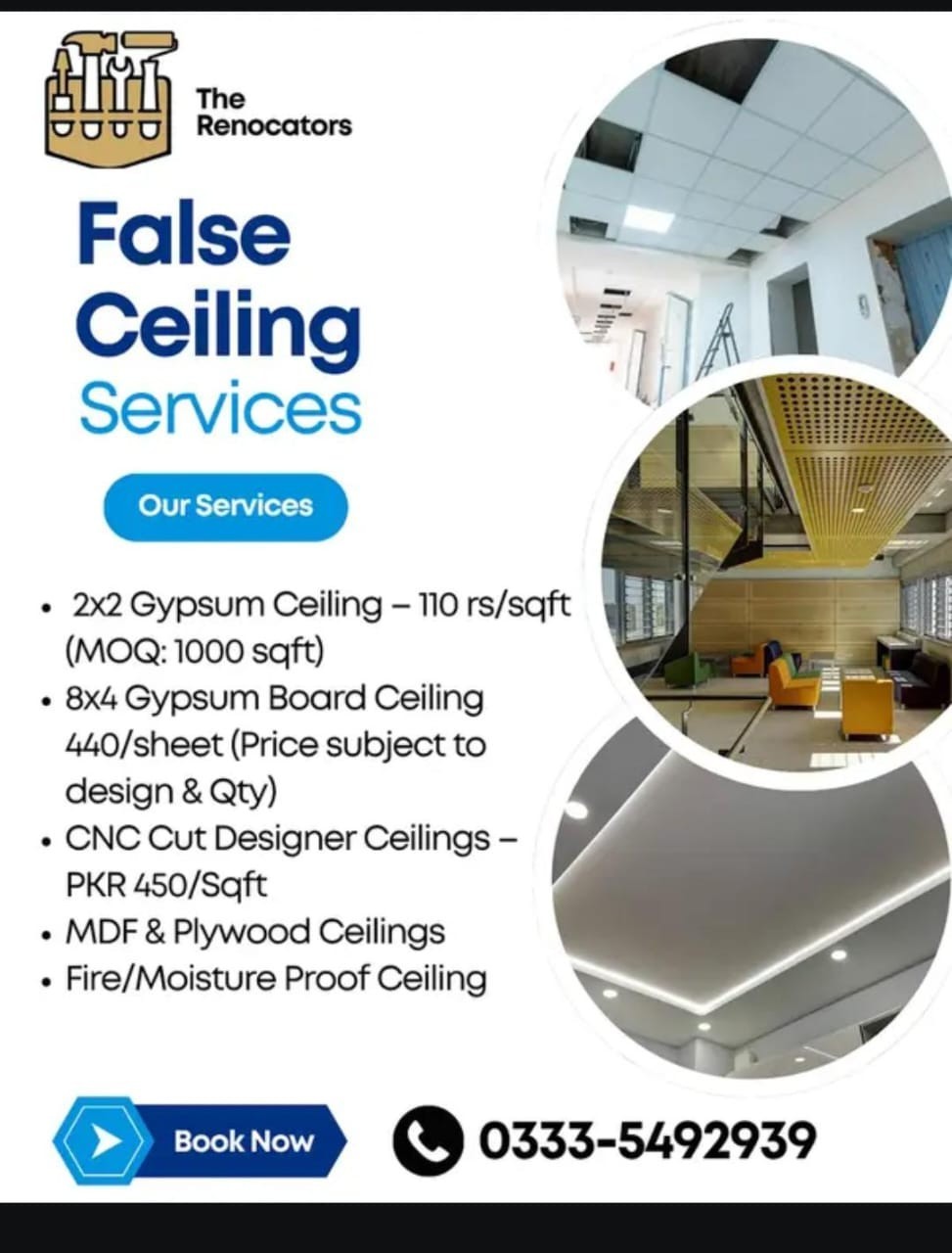 Ceiling And Gypsum Services in E-11 Islamabad