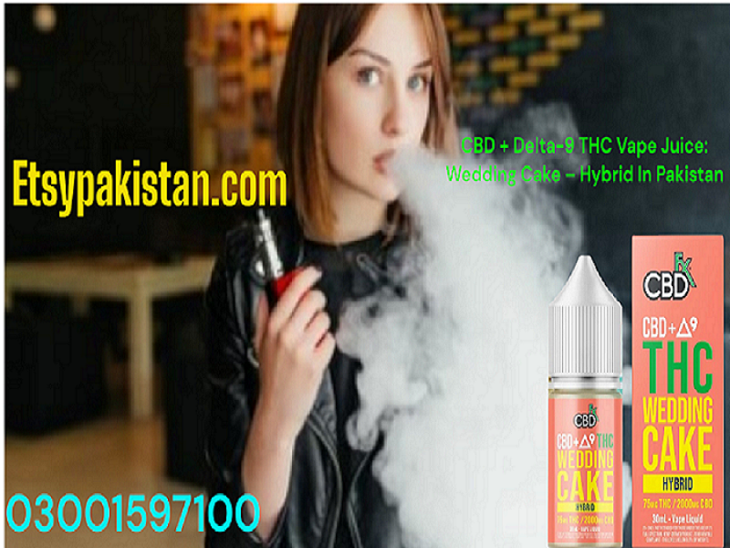 New CBD + Delta-9 THC Vape Juice: Wedding Cake Hybrid In Gujrat - 03001597100