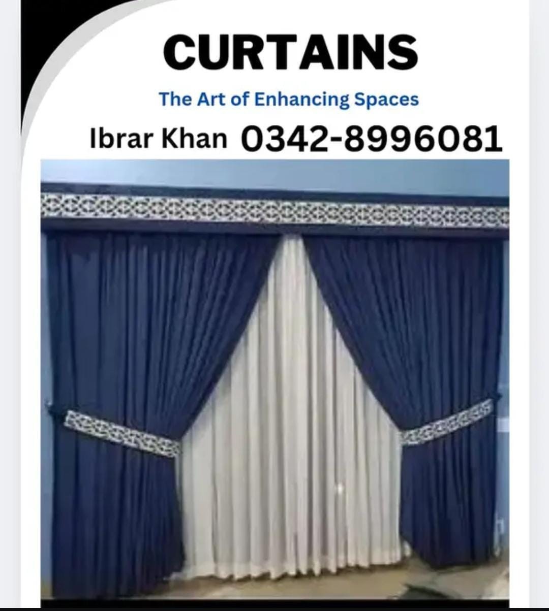 Curtain for sale in multi gardens islamabad