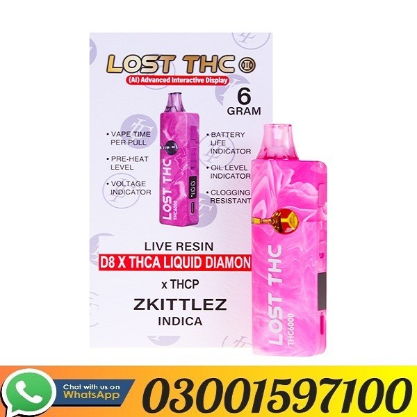 Lost THC THCA Liquid Diamond Disposable | 6g In Faisalabad - 03001597100