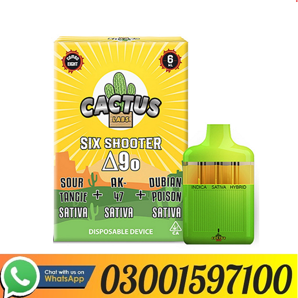 Cactus Labs Six Shooter THC-A Blend Disposable Vape In Pakistan - 03001597100 - ETSYPAKISTAN.COM