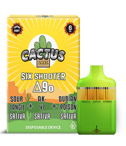 Cactus Labs Six Shooter THC-A Blend Disposable Vape In Karachi -03001597100