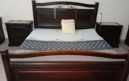 Pure wooden bed set is available