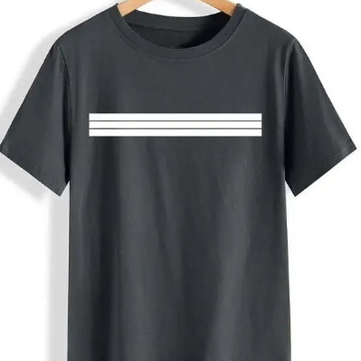 1Pc cotton printed unisex T-shirt Black