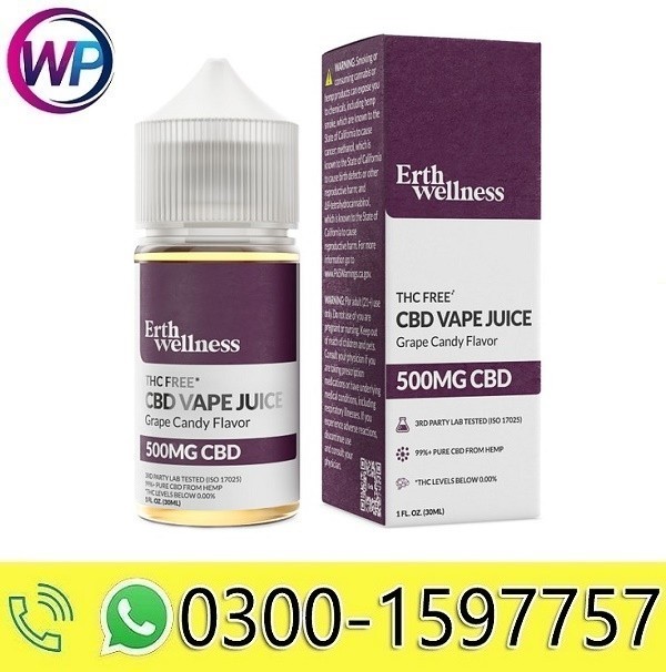 Erth Welness Erth Hemp Grape Candy CBD Vape Juice 500mg - 1000mg In Pakistan {03001597757}